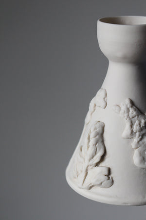 Decorated Porcelain Candlestick Holder