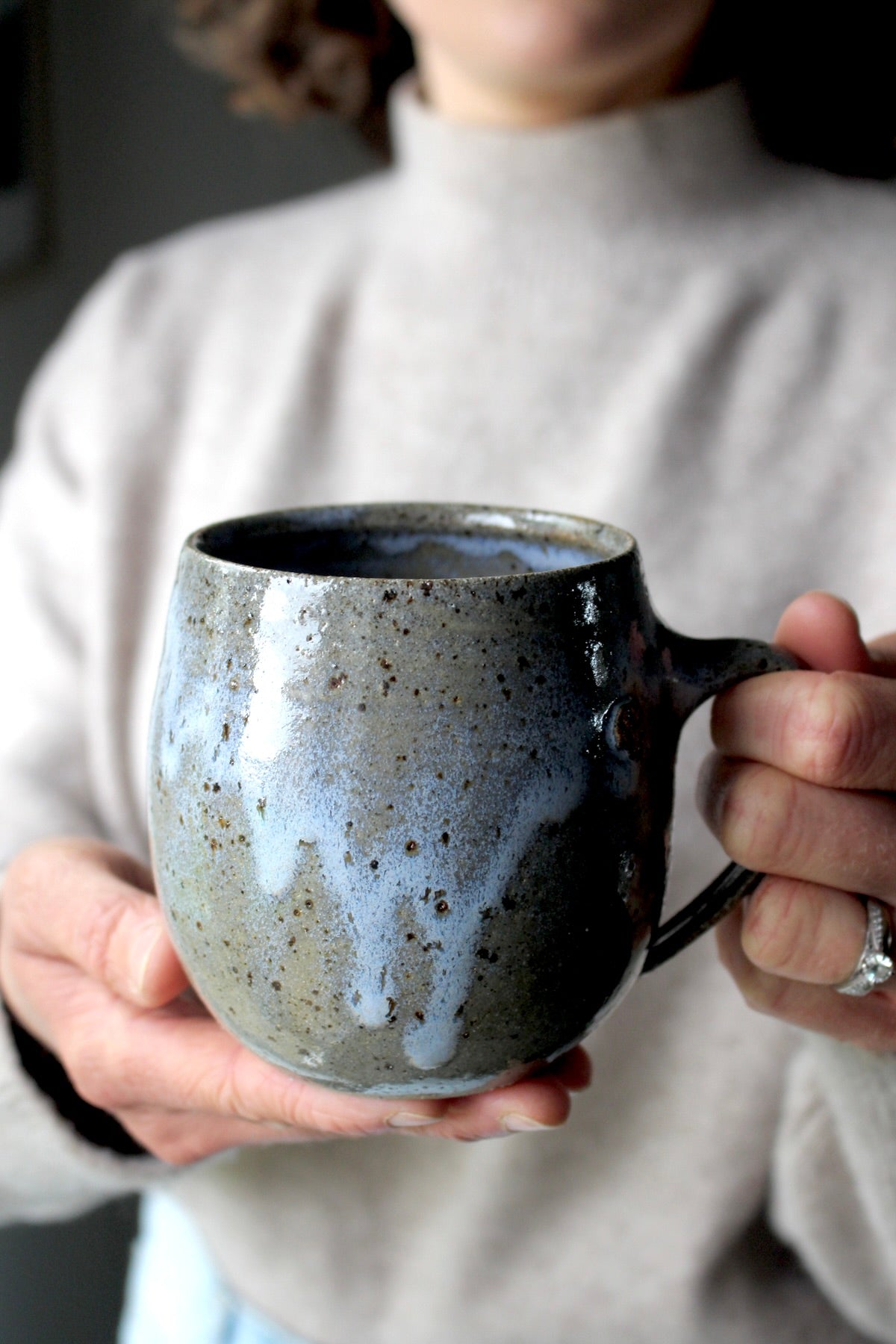 Textured/Speckled Blue Mug: Five