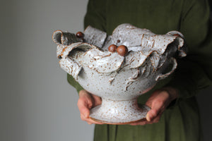 Large Pedestal Dish: Five