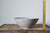 Ribbed Serving Bowl in Speckled Cream/White