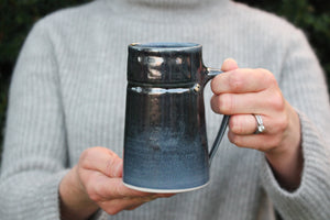 Straight-Sided Mug in Metallic Blue/Black: One