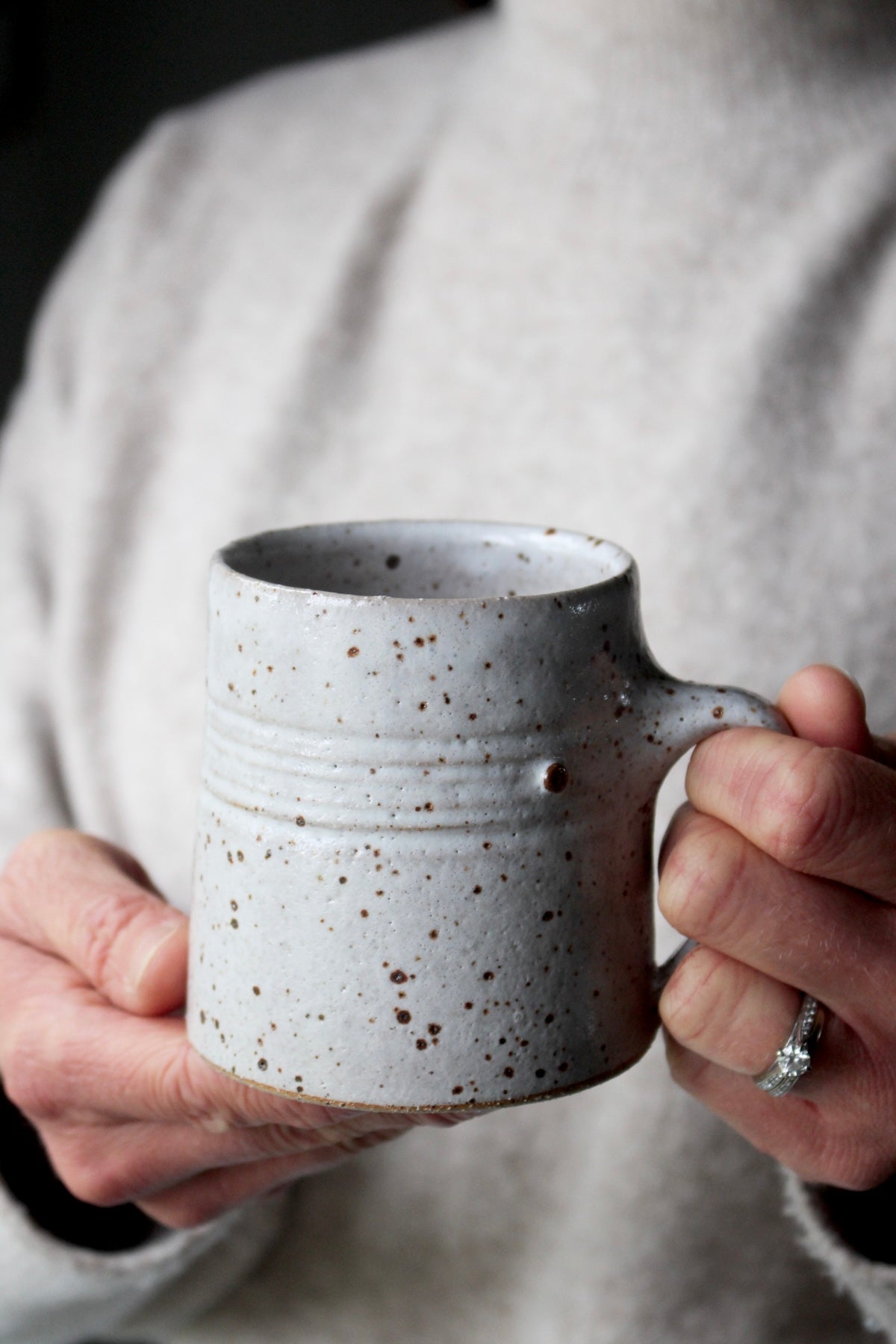 Speckled White Mug: Three