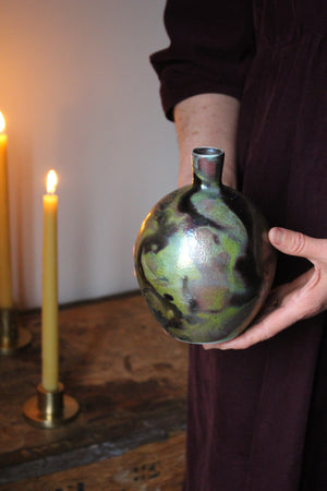 Slightly Flawed Raku Vase: Four