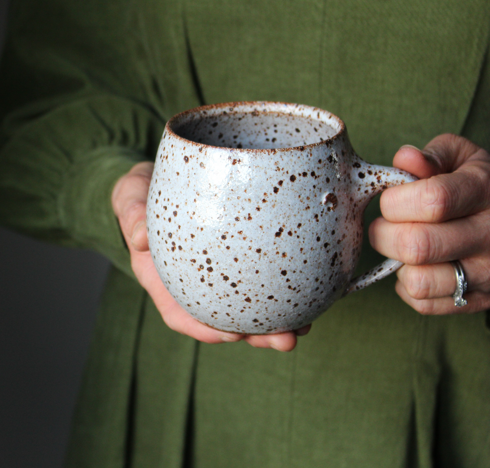Speckled White Mug: Ten