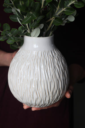 Slightly Flawed White Vase