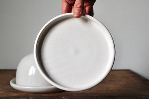 Cheese and Butter Dome - Cream/White