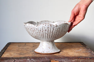 Scalloped-Edge Pedestal Dish