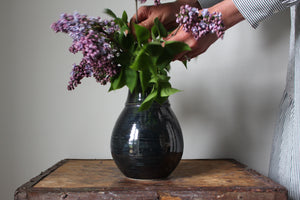 Large Vase in Metallic Black