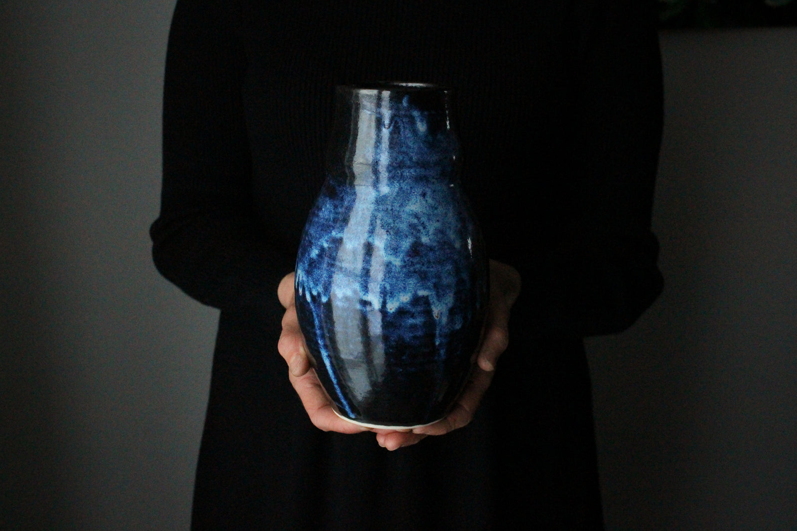 Tall Vase in Indigo: Five