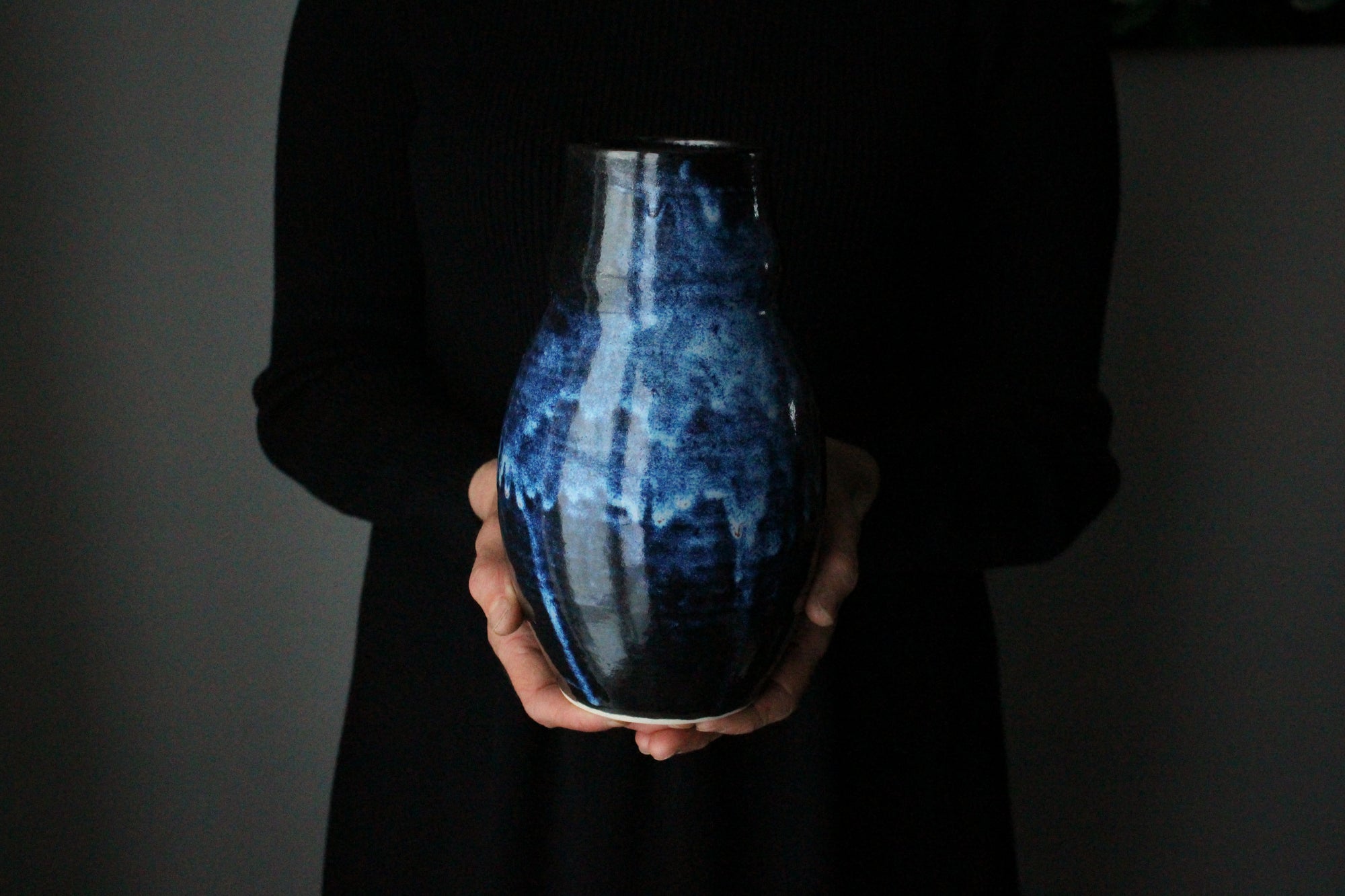 Tall Vase in Indigo: Five