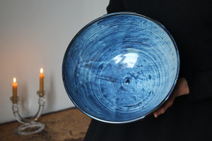 Large Indigo Serving Bowl
