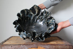 Anthos Bowl in Metallic Black