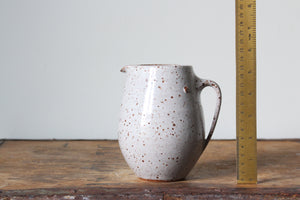 Jug in Speckled White: Three