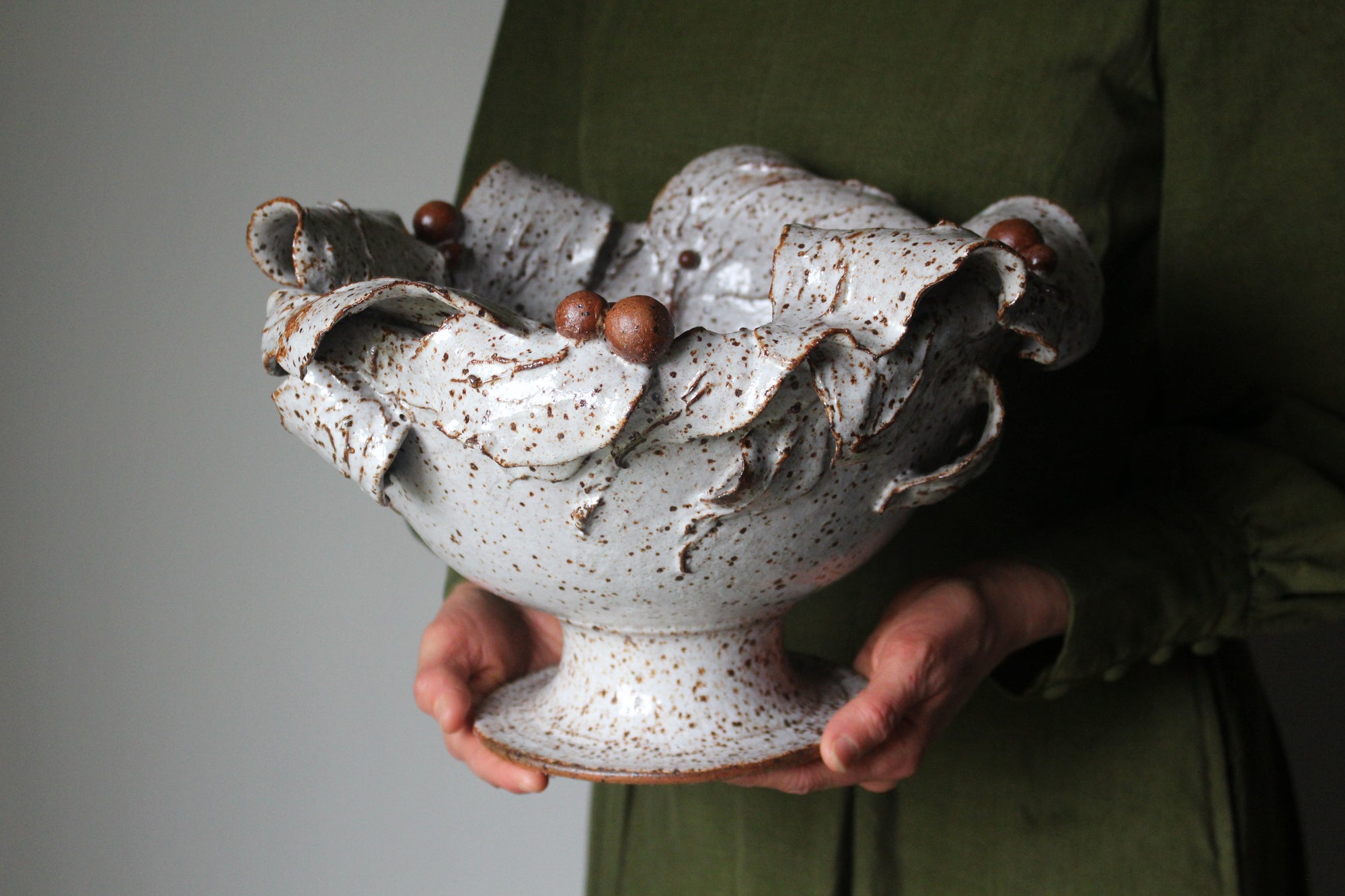 Large Pedestal Dish: Five