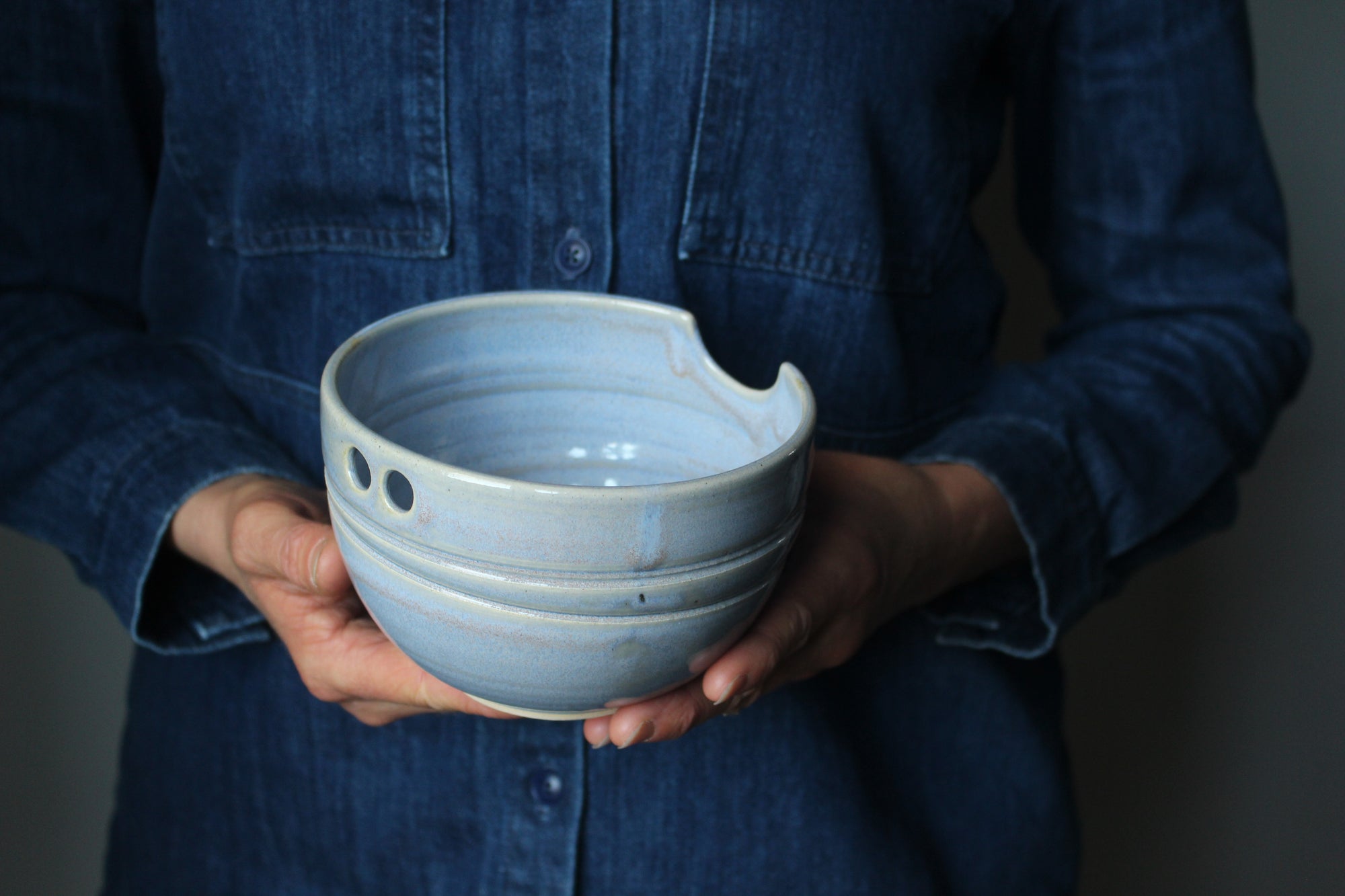 Slightly Flawed Rice Bowl in Pale Blue