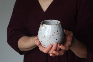Hand Jug in Speckled White