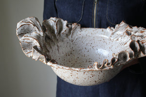 Anthos Platter in Speckled White: Three