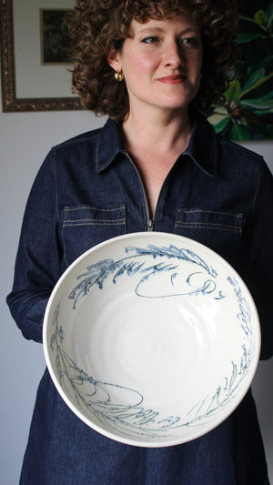 Large Botanical Serving Bowl: One