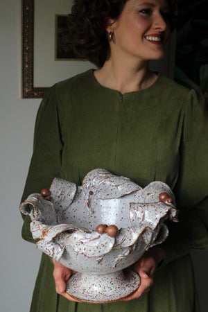 Large Pedestal Dish: Five