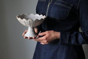Scalloped-Edge Pedestal Dish