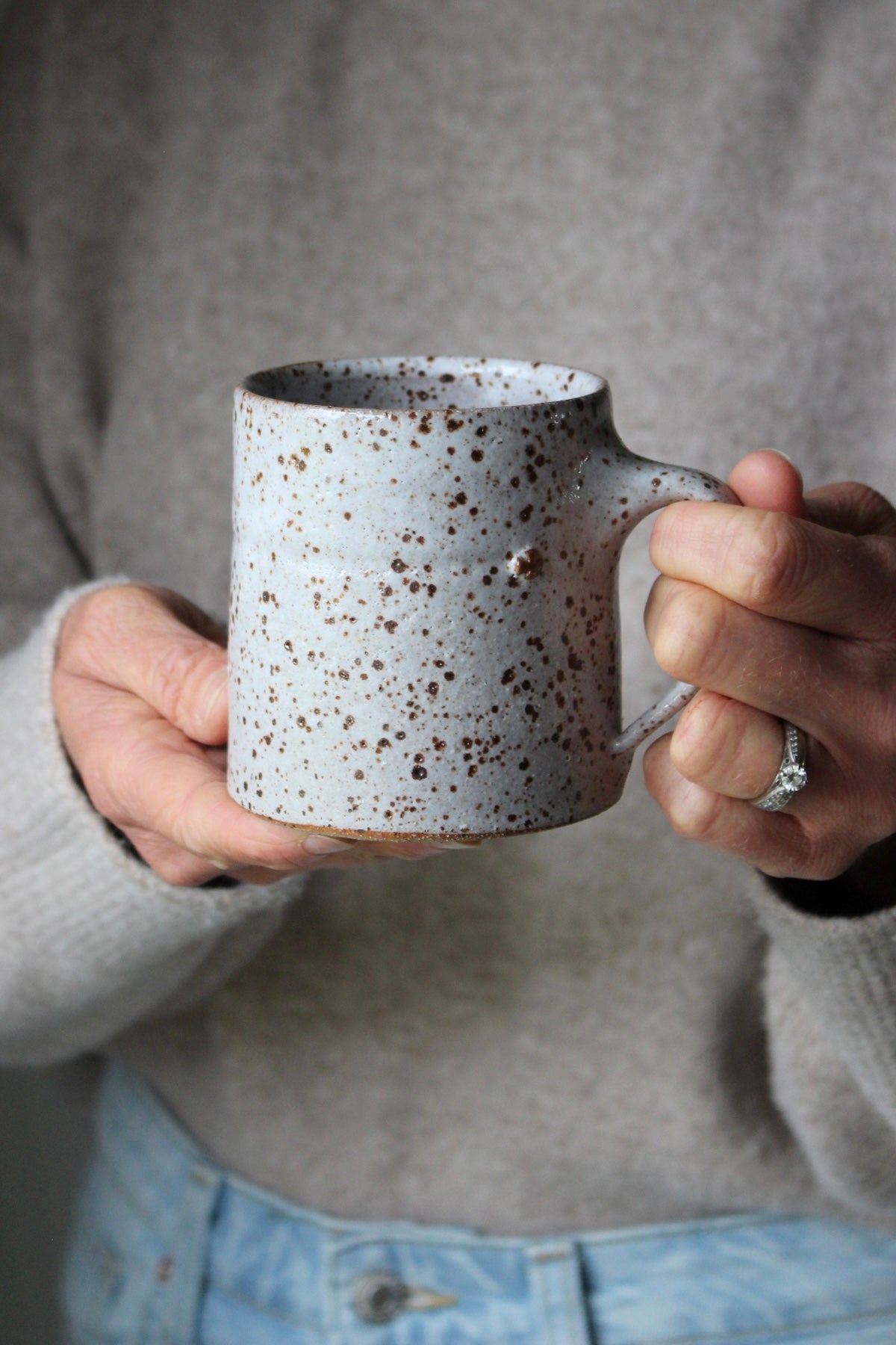 Speckled White Mug: One