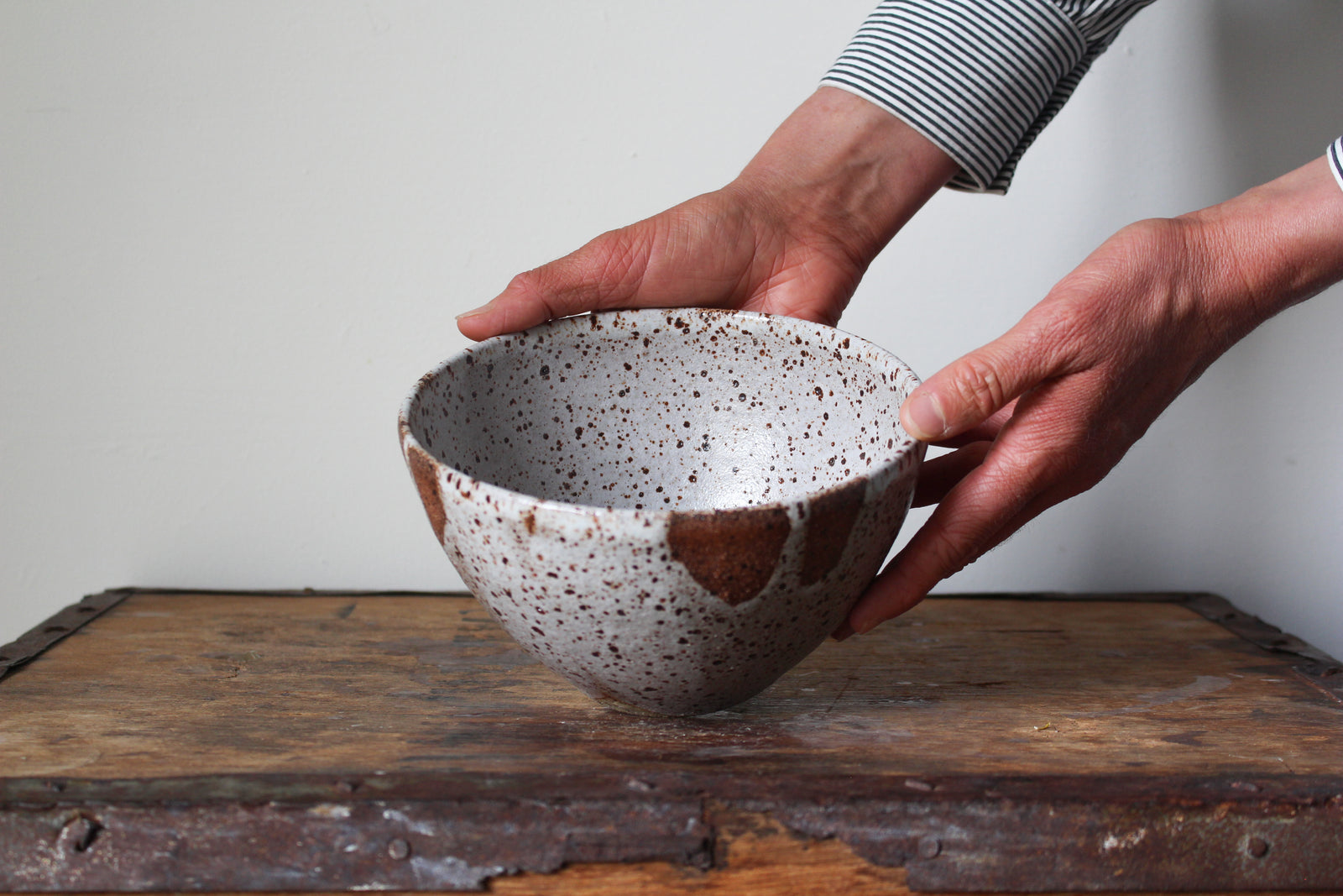 Serving Bowl in Poured Lustre