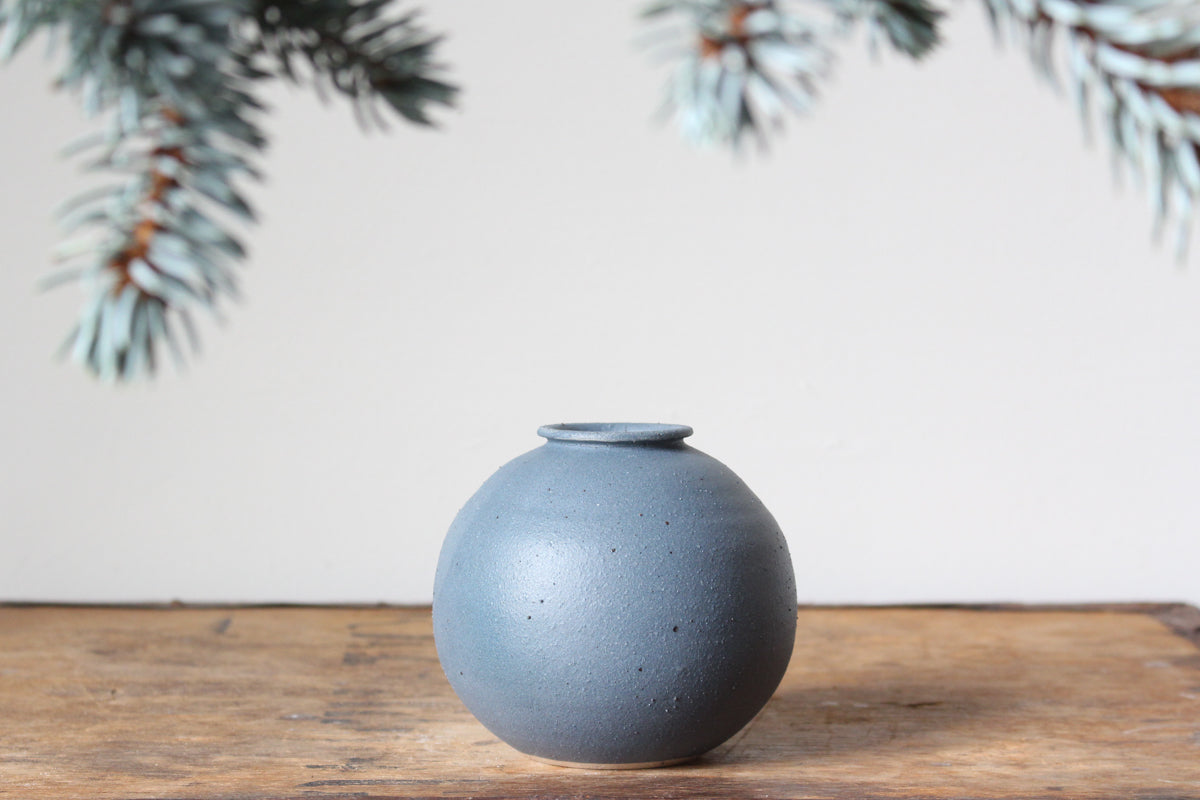 Matte Blue Bud Vase