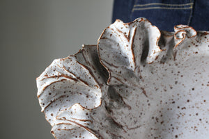 Anthos Platter in Speckled White: Three