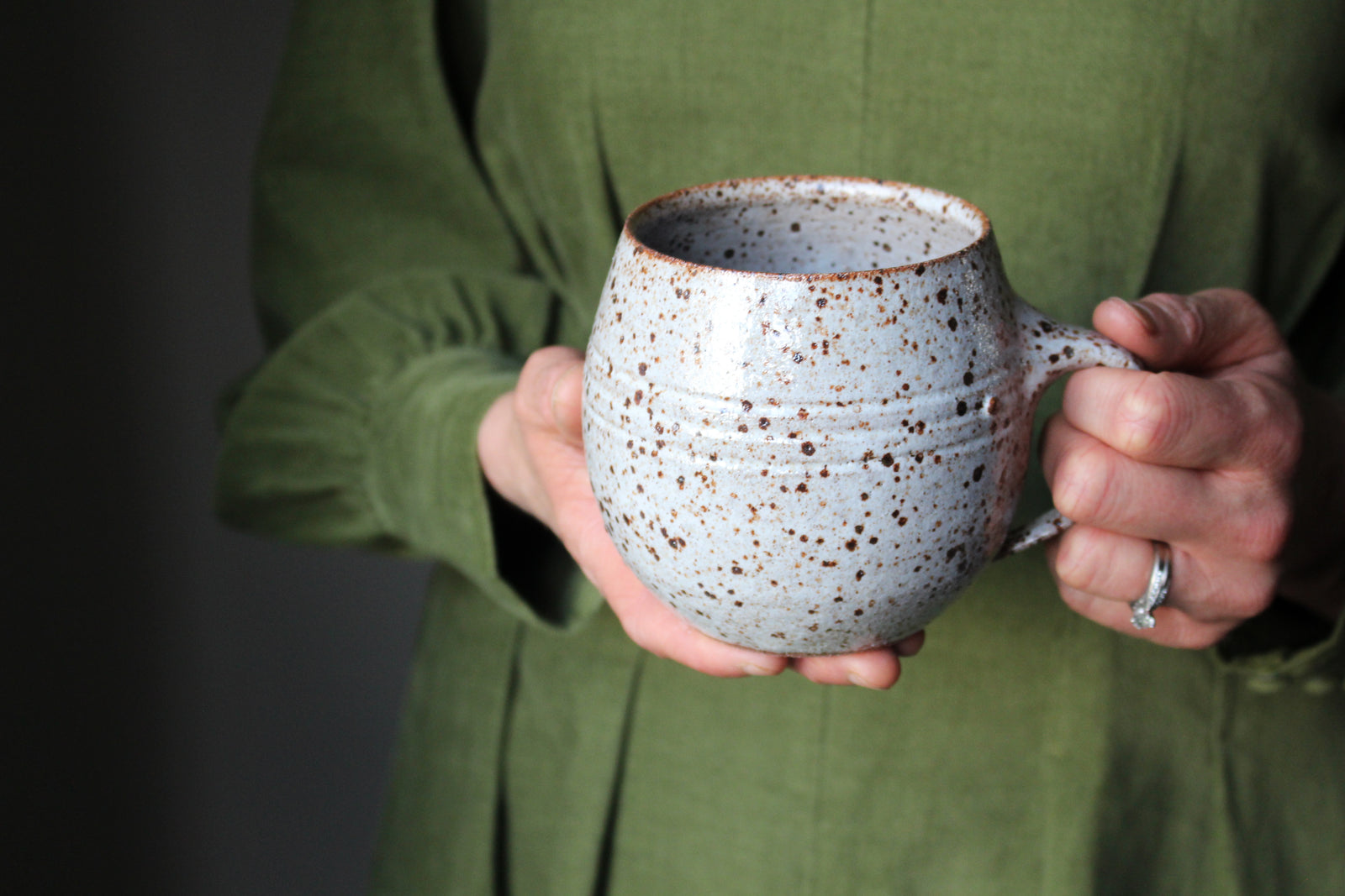 Speckled White Mug: Five