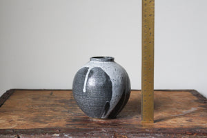Poured Black and White Vessel: Three