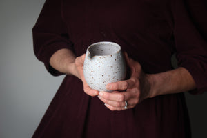 Hand Jug in Speckled White