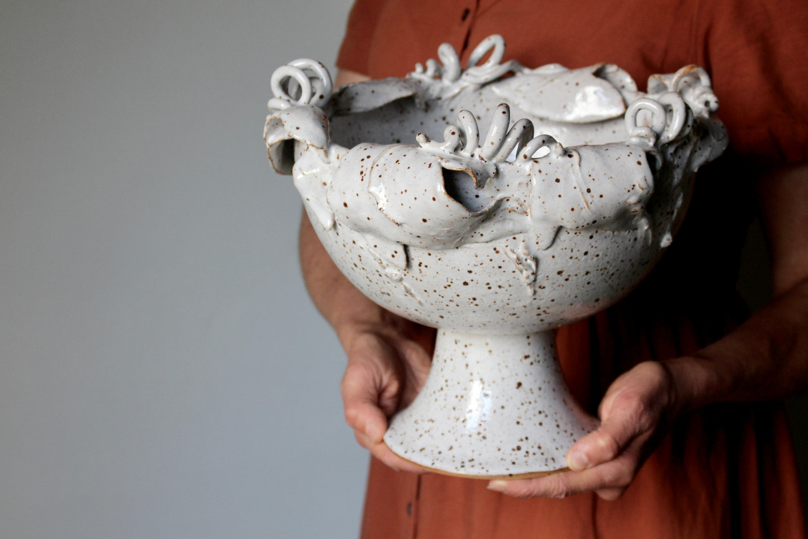 Vine Draped Pedestal Dish: One