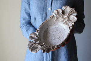 Anthos Platter in Speckled White: Four