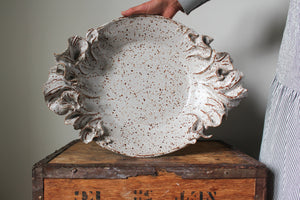 Anthos Platter in Speckled White: Two