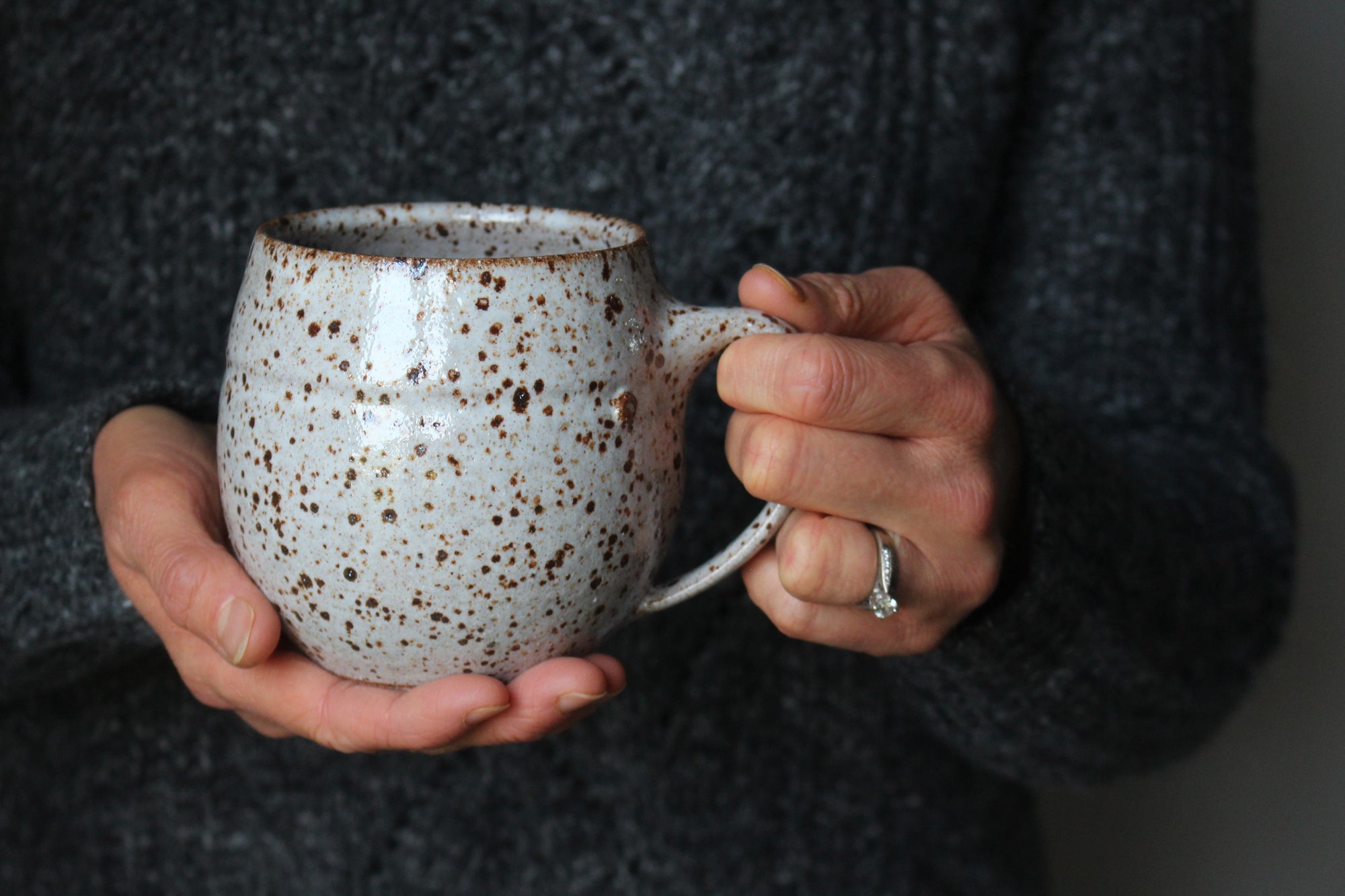Speckled White Mug: Four