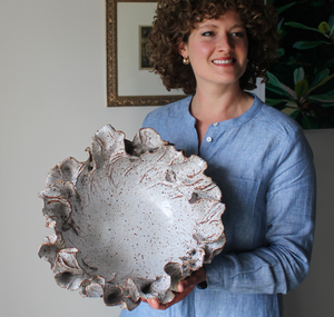 Anthos Bowl in Speckled White: One