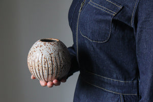 Carved Orb Vase