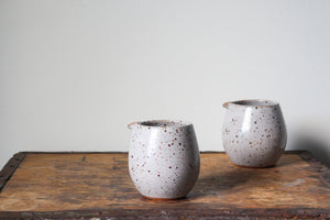 Hand Jug in Speckled White