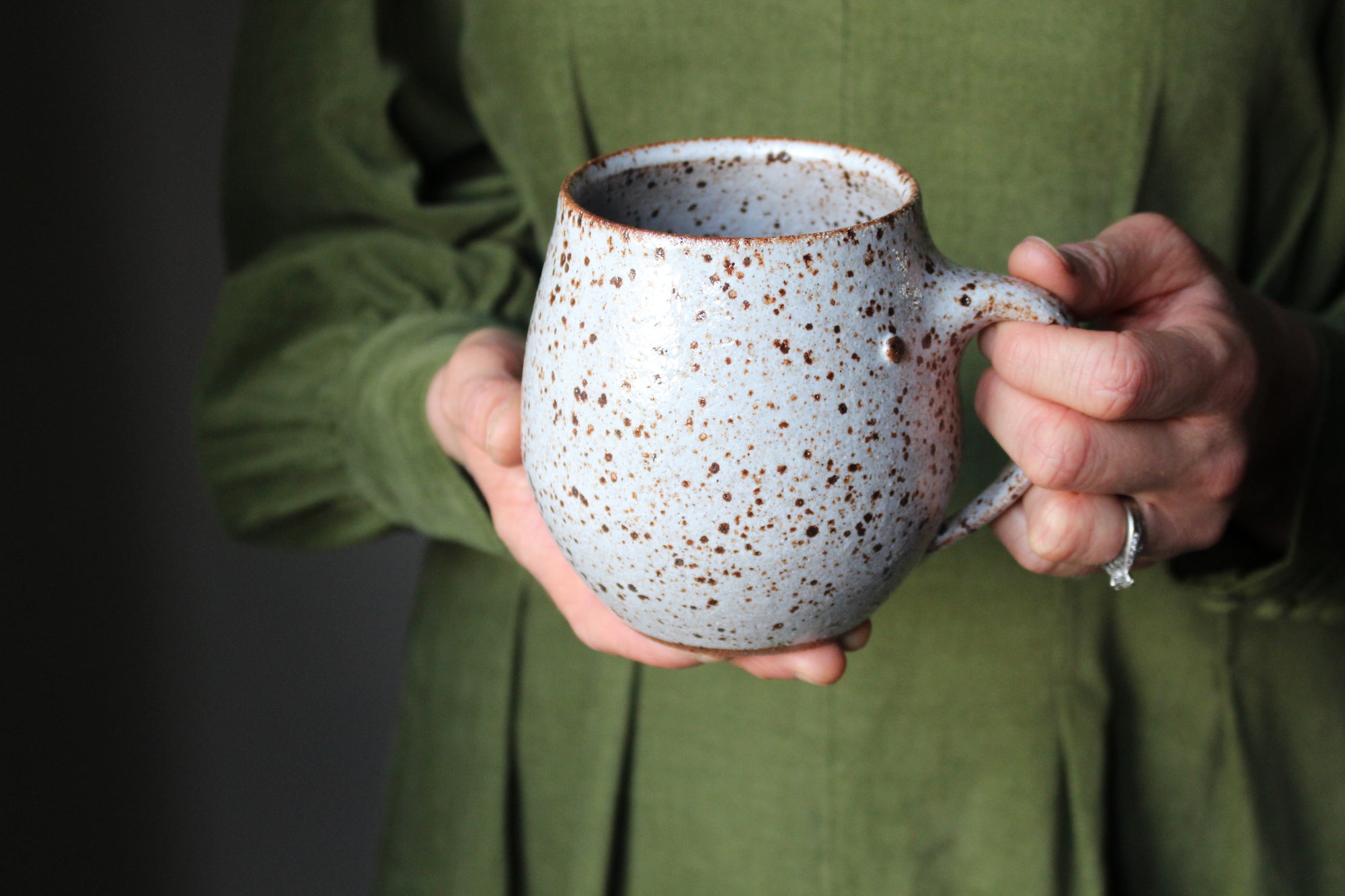 Speckled White Mug: Three