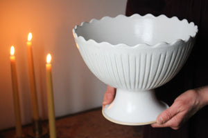 Slightly Flawed Pedestal Centrepiece in Smooth White