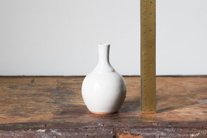 Glossy White Bud Vase