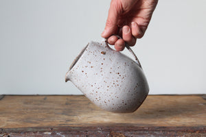 Jug in Speckled White: Three