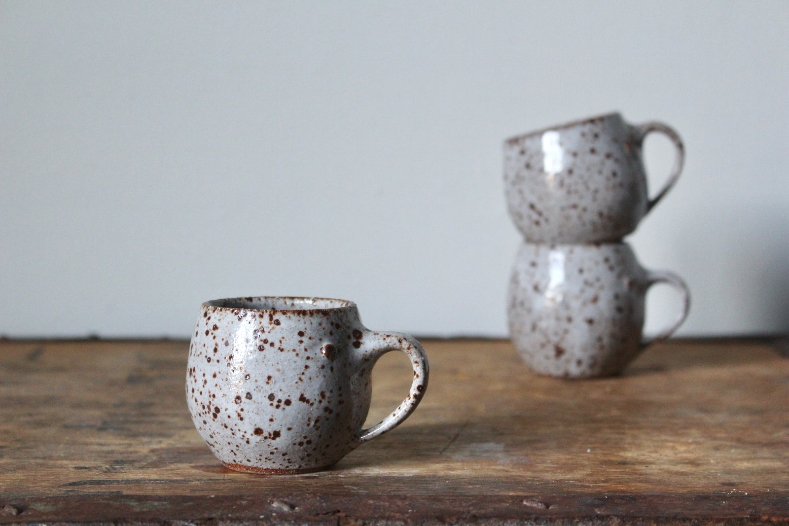 Espresso Mug in Speckled Cream/White