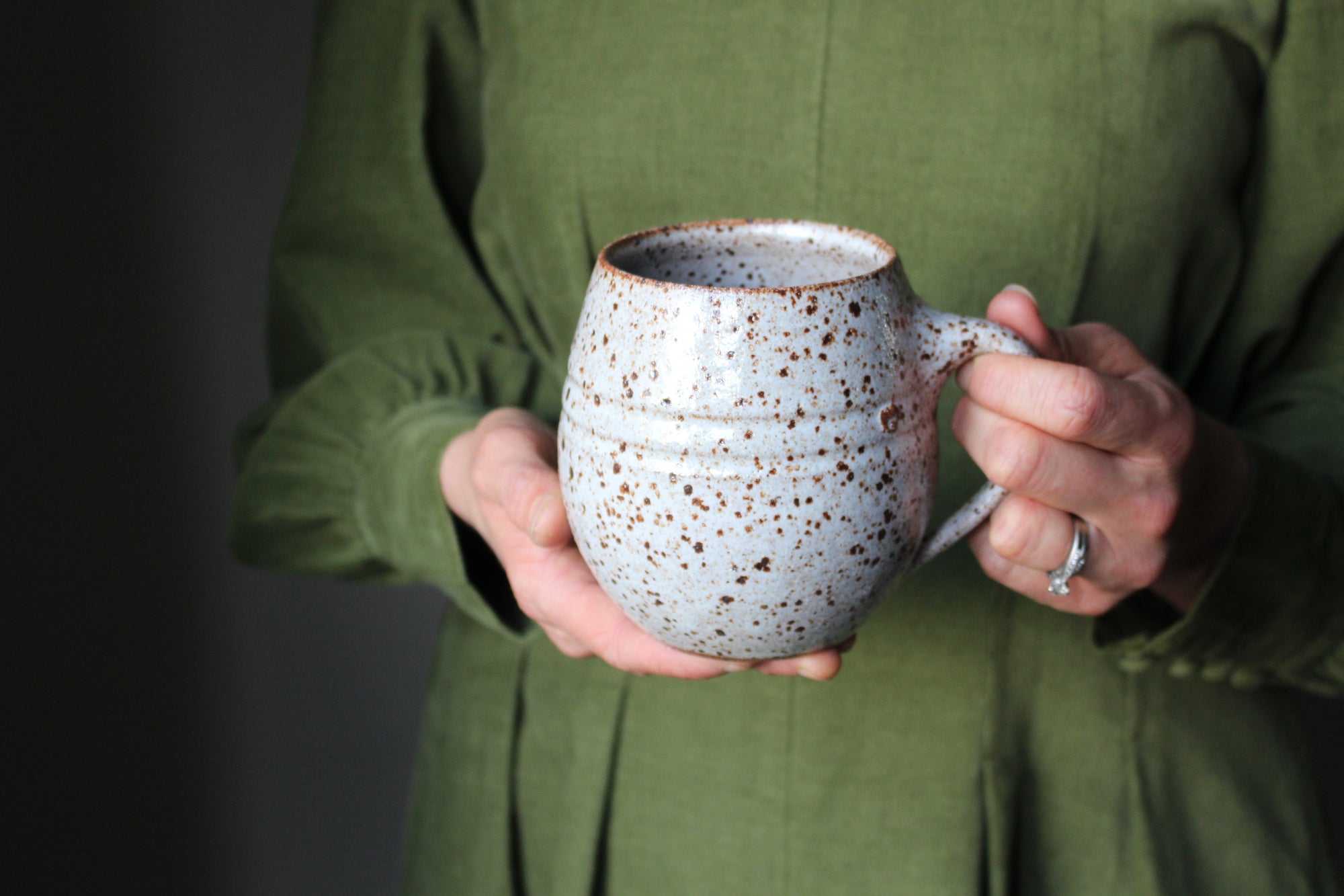 Speckled White Mug: Nine