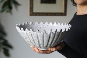 Serving Bowl in Crenellated Edge: One