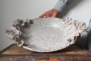 Anthos Platter in Speckled White: Two