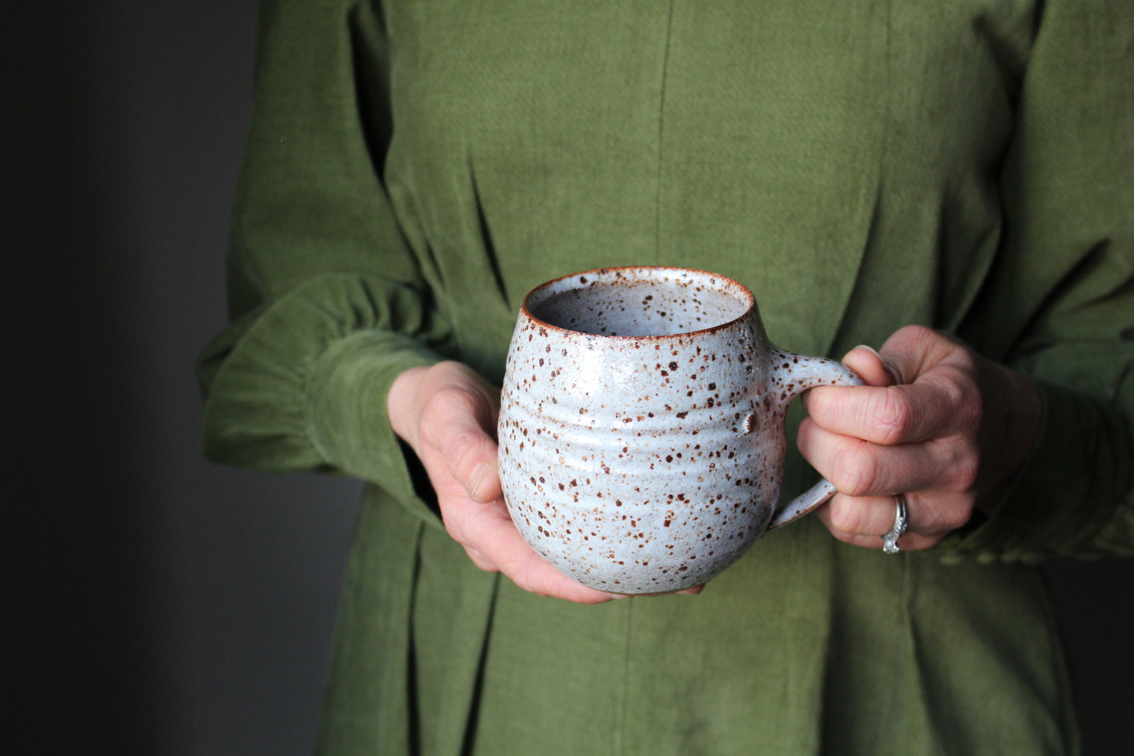 Speckled White Mug: Six
