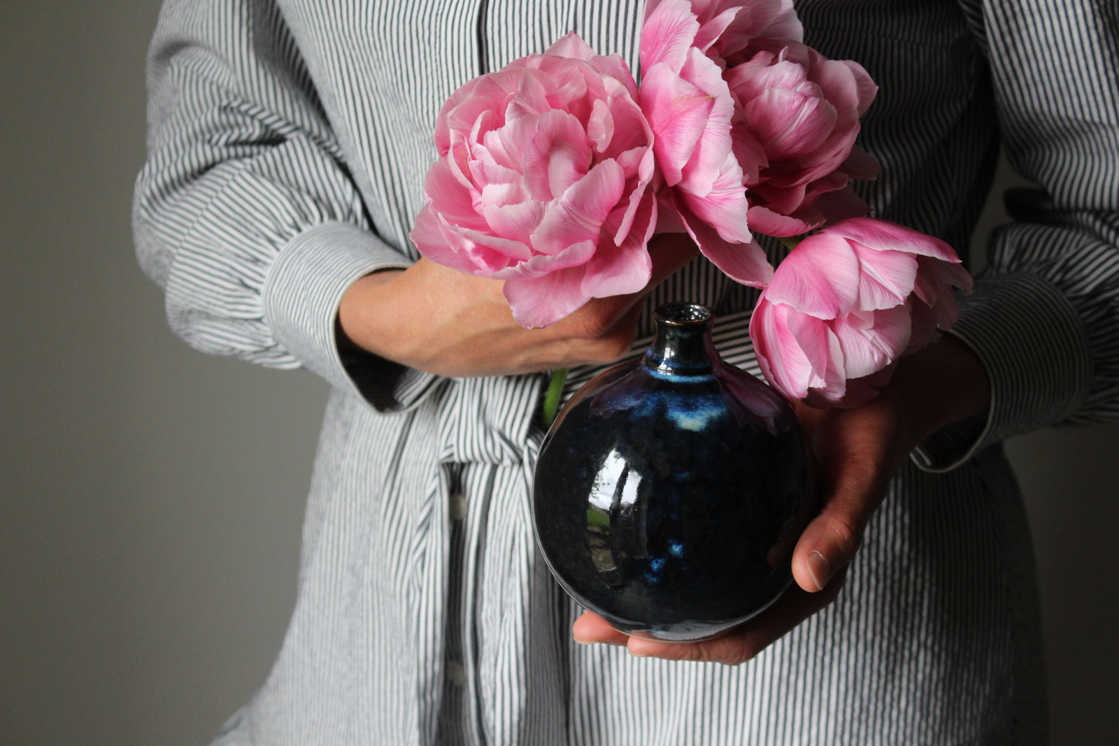 Bud Vase in Indigo: Two
