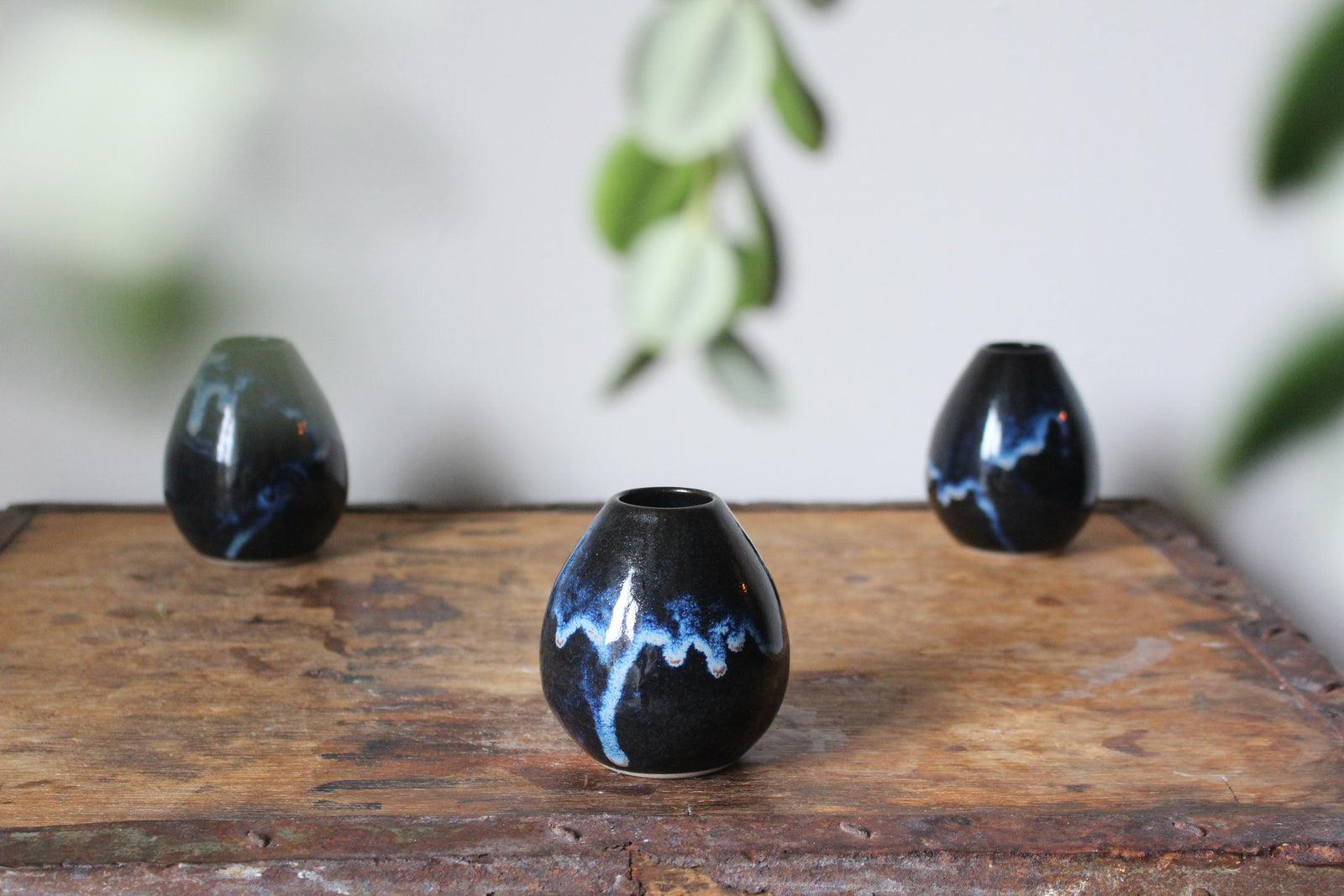 Bud Vase in Indigo: Fourteen