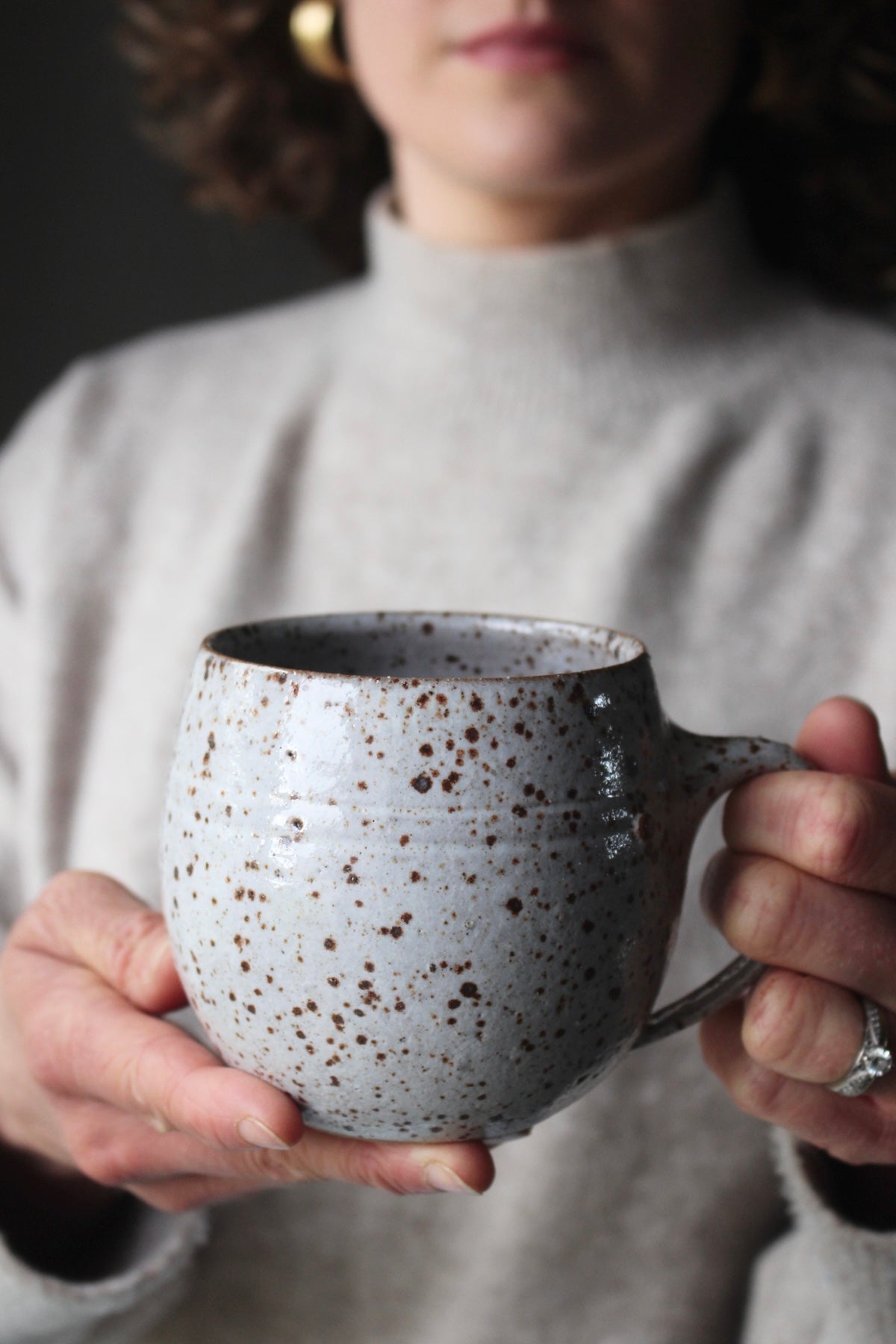 Speckled White Mug: Two